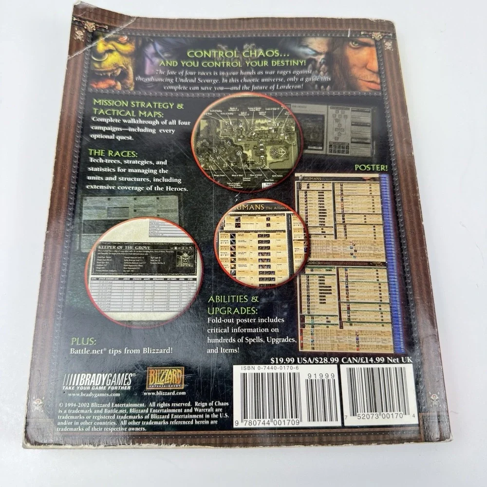 World‎ of Warcraft III Reign of Chaos Brady Games Official Strategy Guide Book